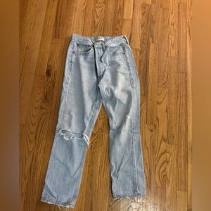 AGOLDE Riley Jean with Ripped Knee